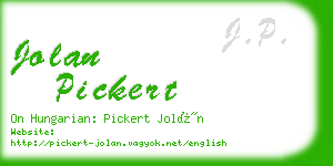 jolan pickert business card